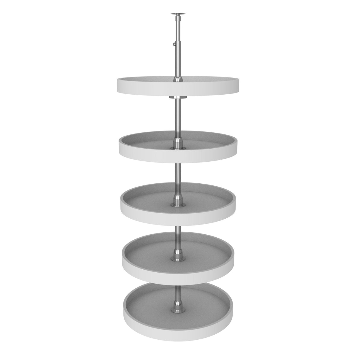 REV-A-SHELF 6065 Series Polymer Full Circle 5 Shelf Lazy Susans For Tall Pantry Cabinets