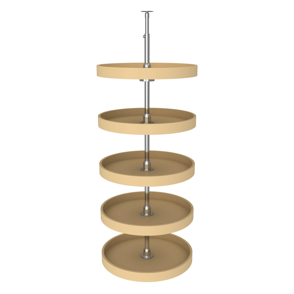 REV-A-SHELF 6065 Series Polymer Full Circle 5 Shelf Lazy Susans For Tall Pantry Cabinets