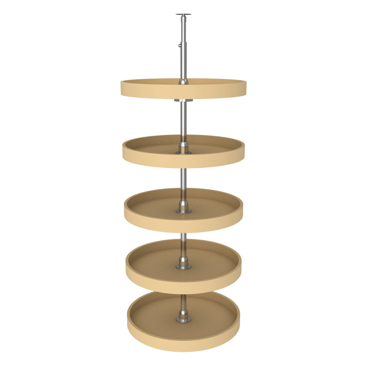 REV-A-SHELF 6065 Series Polymer Full Circle 5 Shelf Lazy Susans For Tall Pantry Cabinets