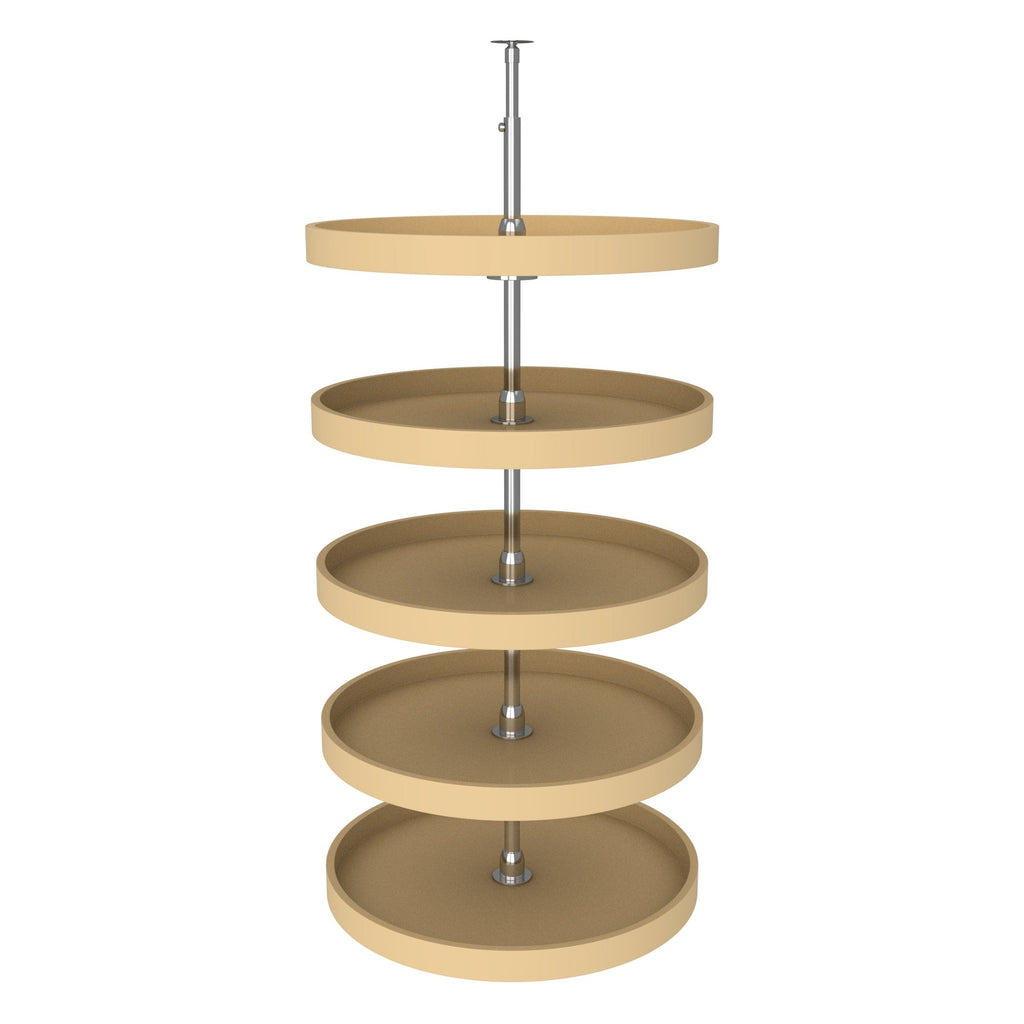 REV-A-SHELF 6065 Series Polymer Full Circle 5 Shelf Lazy Susans For Tall Pantry Cabinets