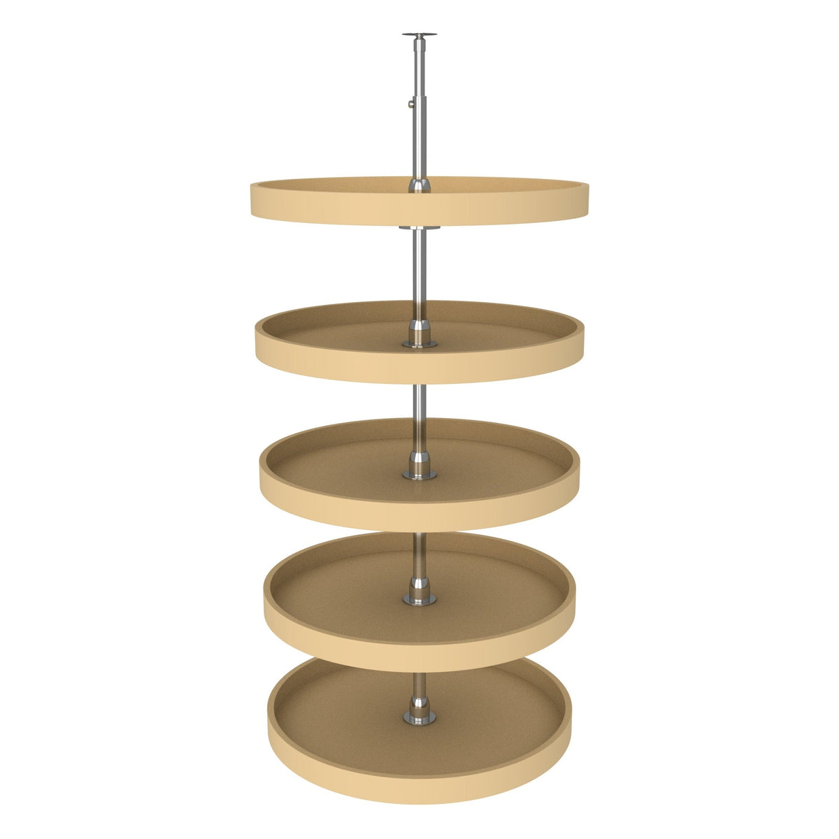 REV-A-SHELF 6065 Series Polymer Full Circle 5 Shelf Lazy Susans For Tall Pantry Cabinets