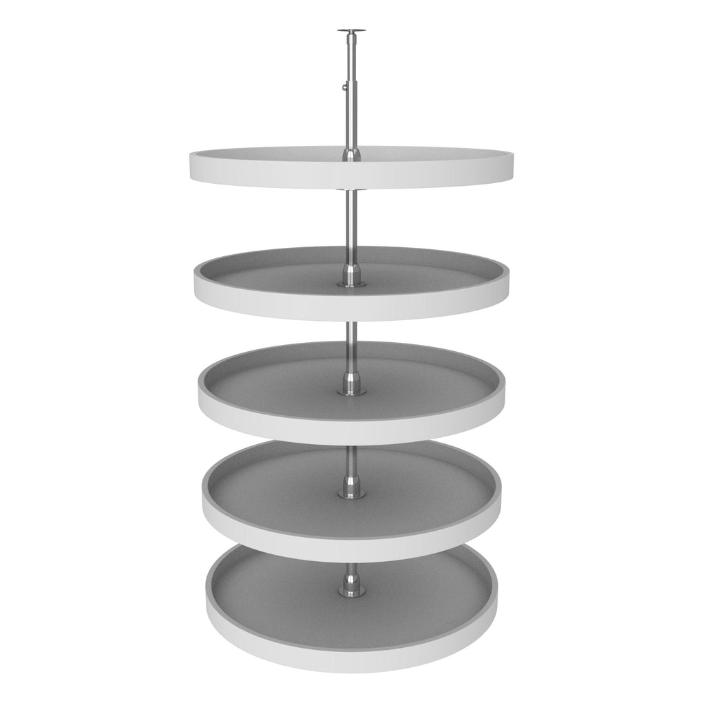 REV-A-SHELF 6065 Series Polymer Full Circle 5 Shelf Lazy Susans For Tall Pantry Cabinets