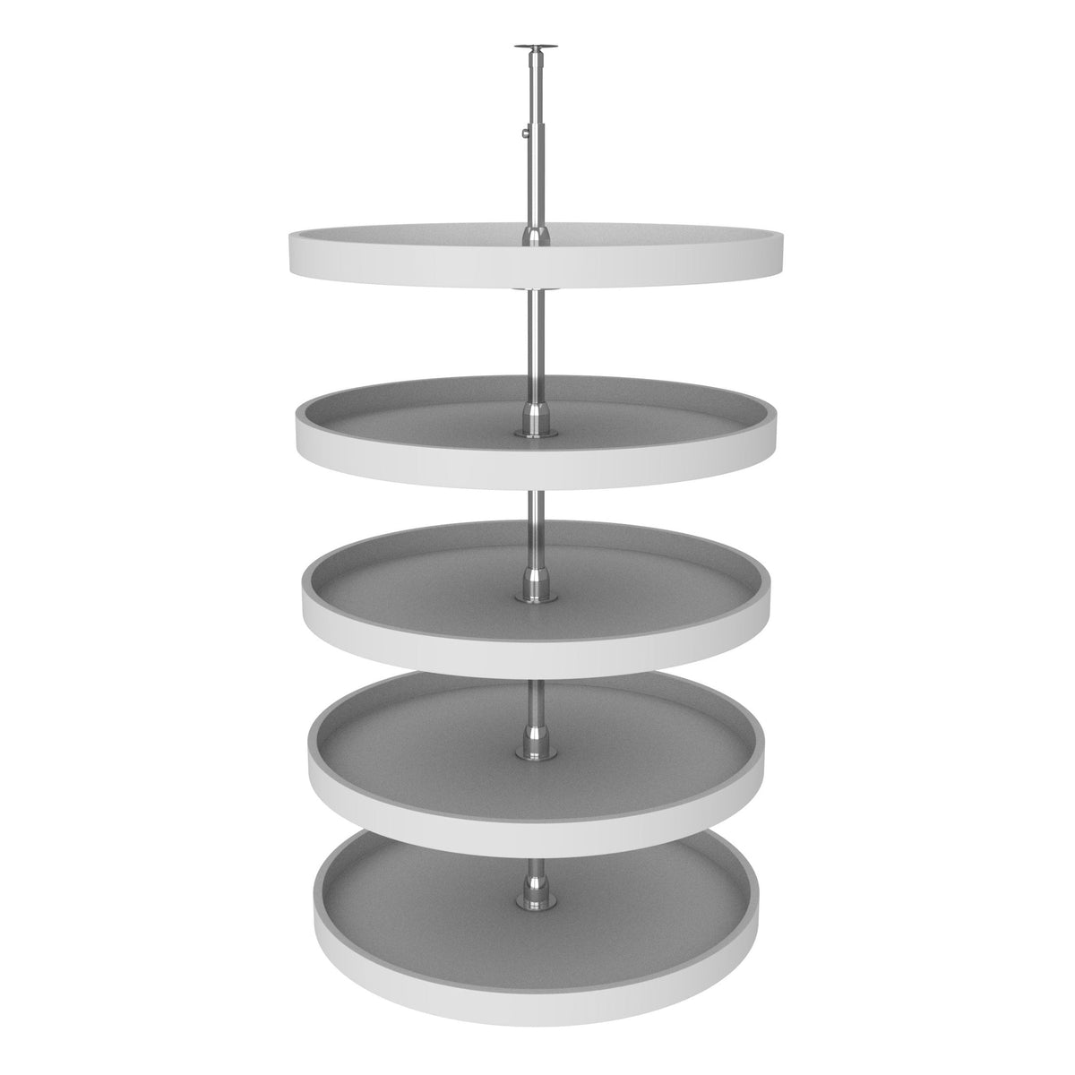 REV-A-SHELF 6065 Series Polymer Full Circle 5 Shelf Lazy Susans For Tall Pantry Cabinets