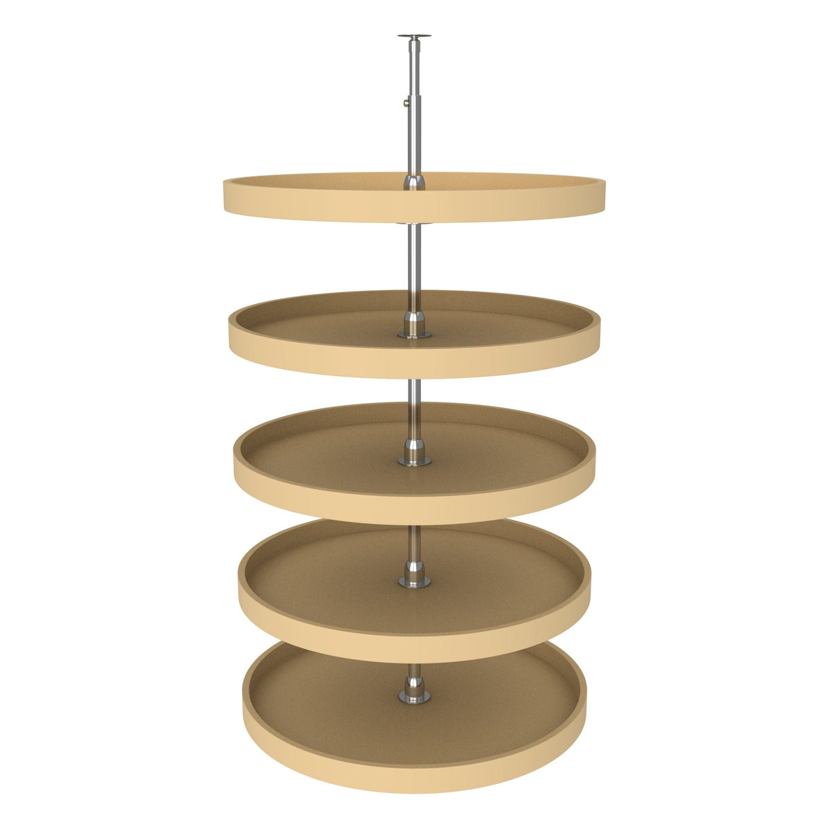 REV-A-SHELF 6065 Series Polymer Full Circle 5 Shelf Lazy Susans For Tall Pantry Cabinets
