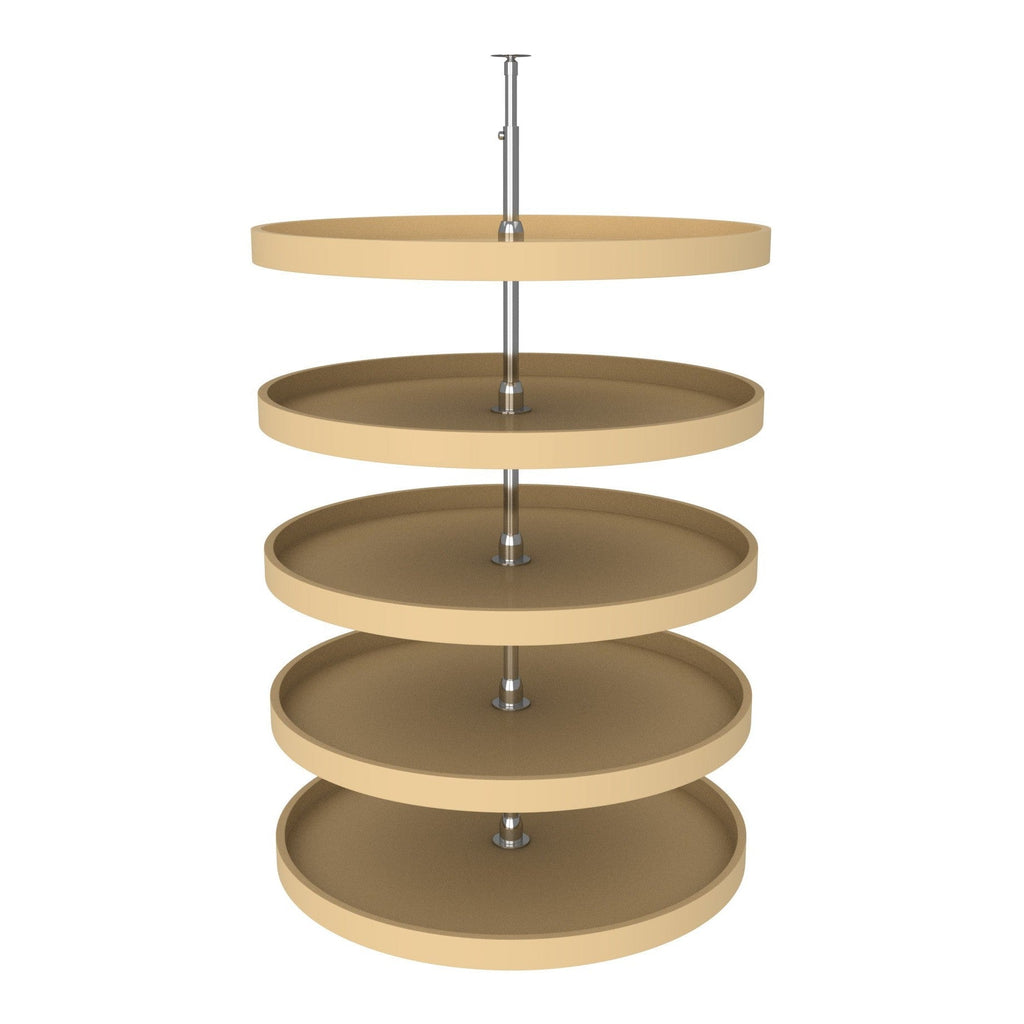 REV-A-SHELF 6065 Series Polymer Full Circle 5 Shelf Lazy Susans For Tall Pantry Cabinets