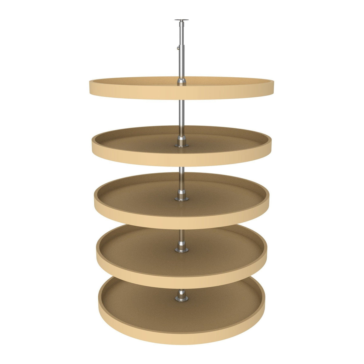 REV-A-SHELF 6065 Series Polymer Full Circle 5 Shelf Lazy Susans For Tall Pantry Cabinets