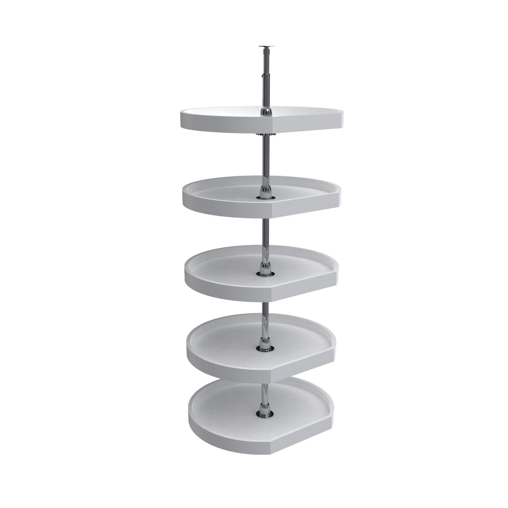 REV-A-SHELF 6265 Series Polymer D Shape 5 Shelf Lazy Susan