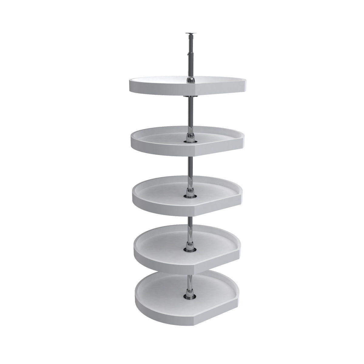 REV-A-SHELF 6265 Series Polymer D Shape 5 Shelf Lazy Susan