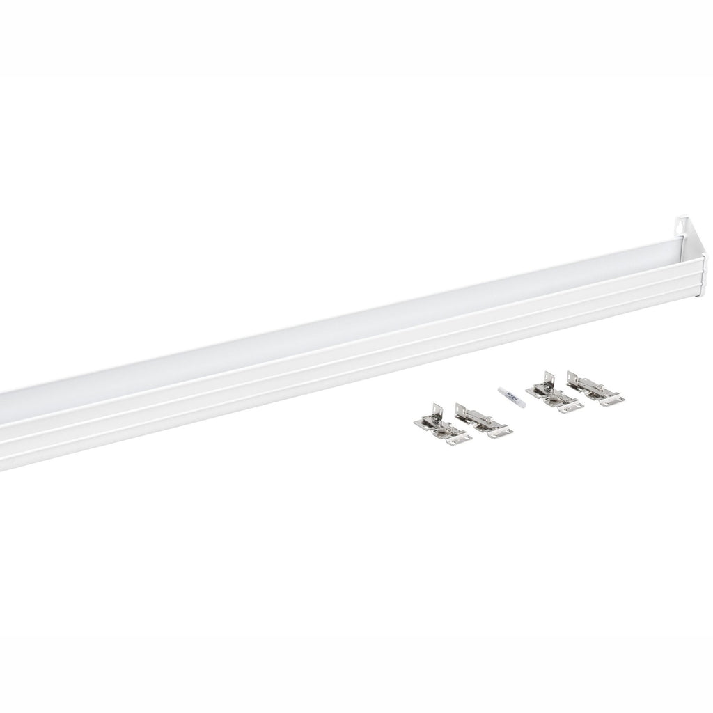 REV-A-SHELF 6541-36-11-52 36" White Polymer Slim Series Tip-Out Sink Front Tray w/ 2 Pair Hinges and End Caps