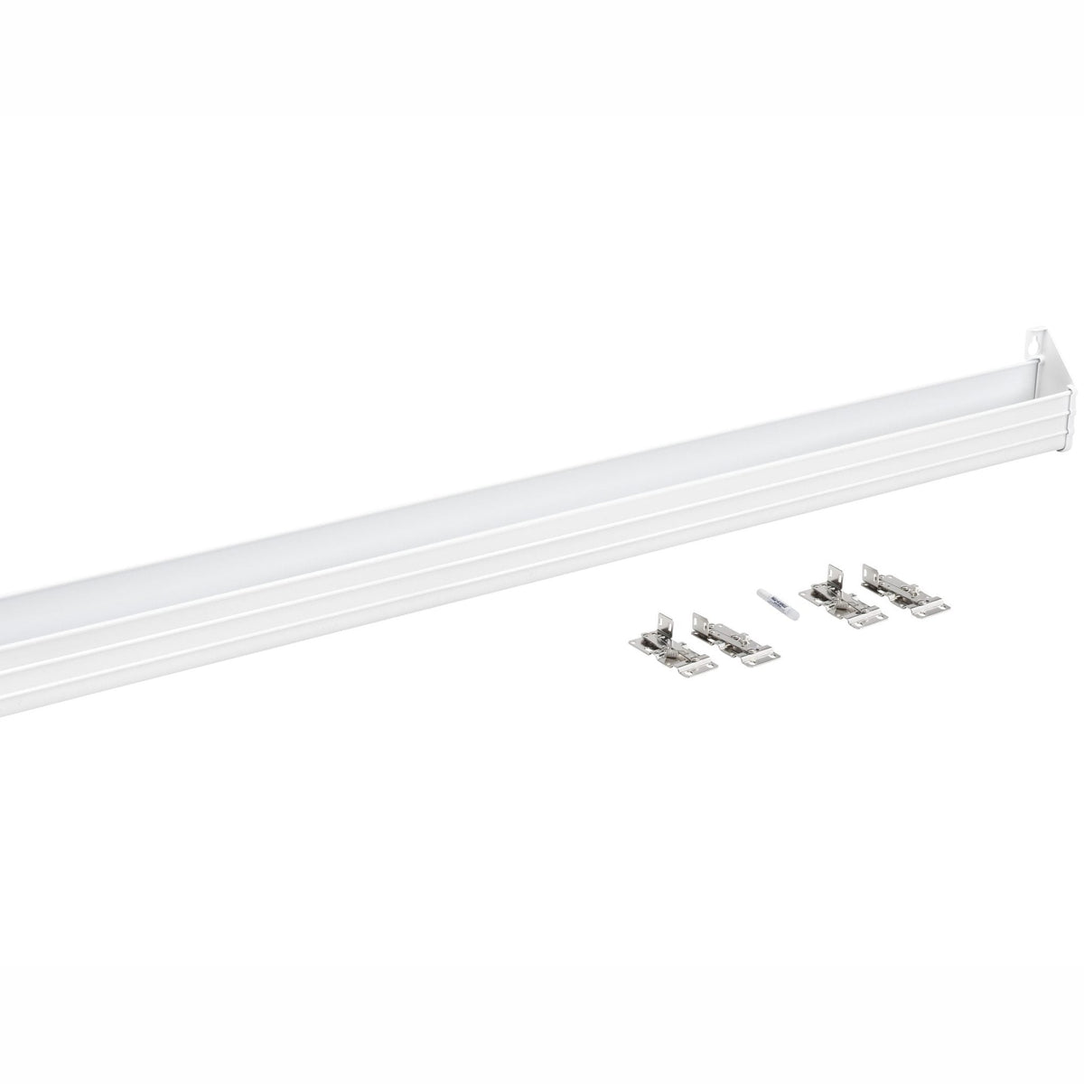 REV-A-SHELF 6541-36-11-52 36" White Polymer Slim Series Tip-Out Sink Front Tray w/ 2 Pair Hinges and End Caps