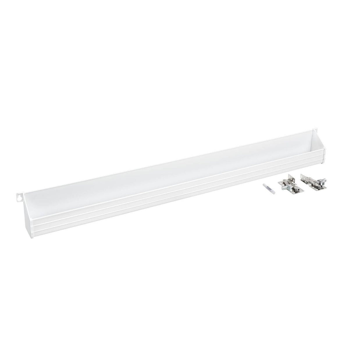 REV-A-SHELF 6551-36SC-11-50 36 in. White Polymer Slim Series Tip-Out Sink Front Tray w/ Soft-Close Hinges and End Caps