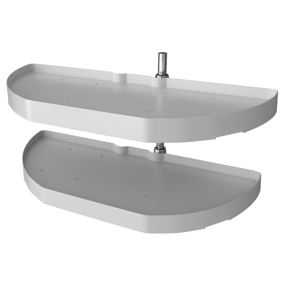 REV-A-SHELF 6842 Series Polymer Two-Tier Half-Moon Optimizer w/ Pivot Hardware Blind Corner Organizer