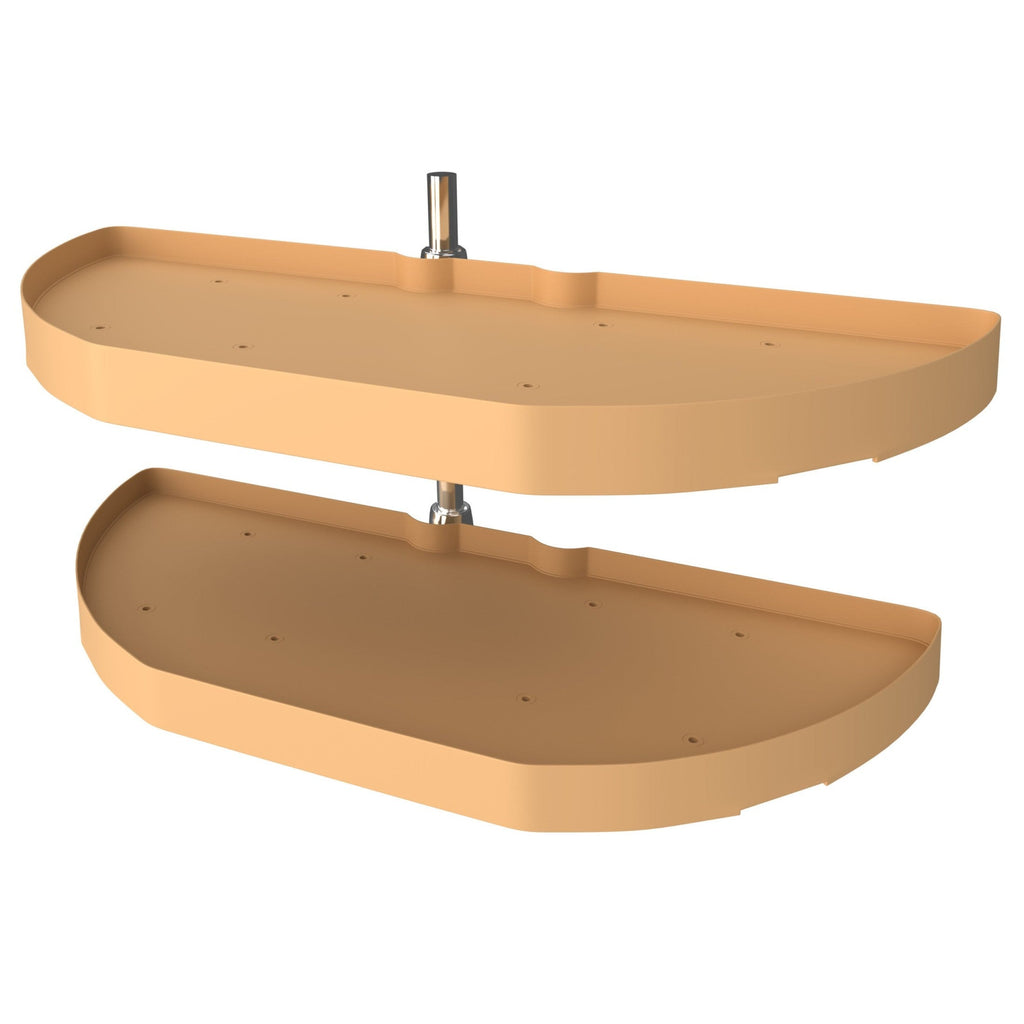 REV-A-SHELF 6842 Series Polymer Two-Tier Half-Moon Optimizer w/ Pivot Hardware Blind Corner Organizer