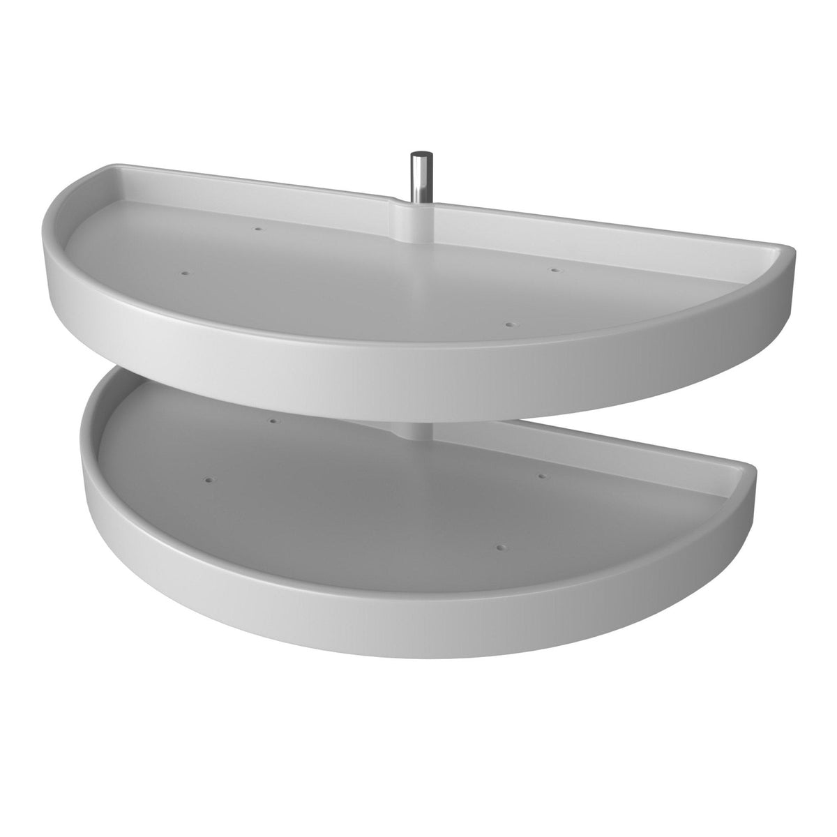 REV-A-SHELF 6842 Series Polymer Two-Tier Half-Moon Optimizer w/ Pivot Hardware Blind Corner Organizer