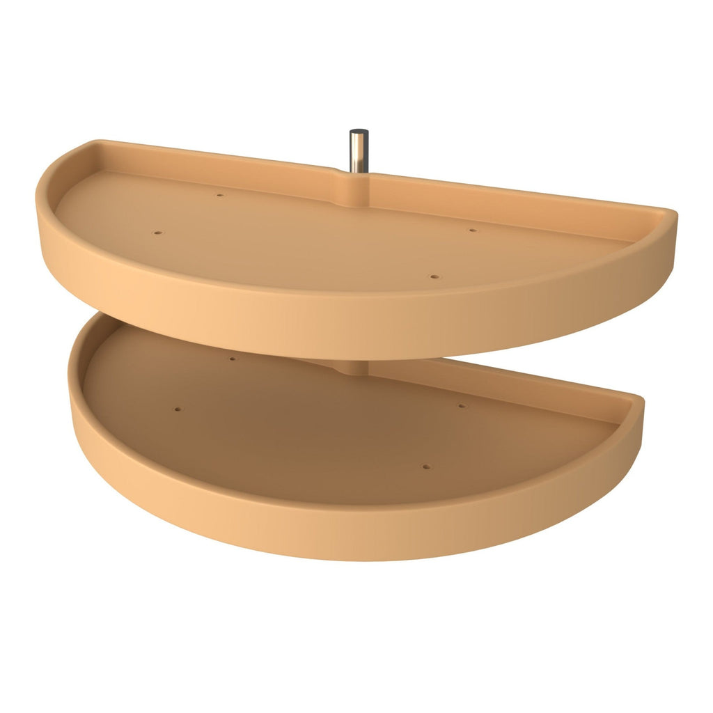 REV-A-SHELF 6842 Series Polymer Two-Tier Half-Moon Optimizer w/ Pivot Hardware Blind Corner Organizer