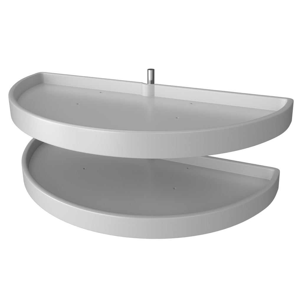 REV-A-SHELF 6842 Series Polymer Two-Tier Half-Moon Optimizer w/ Pivot Hardware Blind Corner Organizer