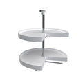 REV-A-SHELF 6942 Series Polymer Pie Cut 2 Shelf Lazy Susan For Corner Base Cabinets