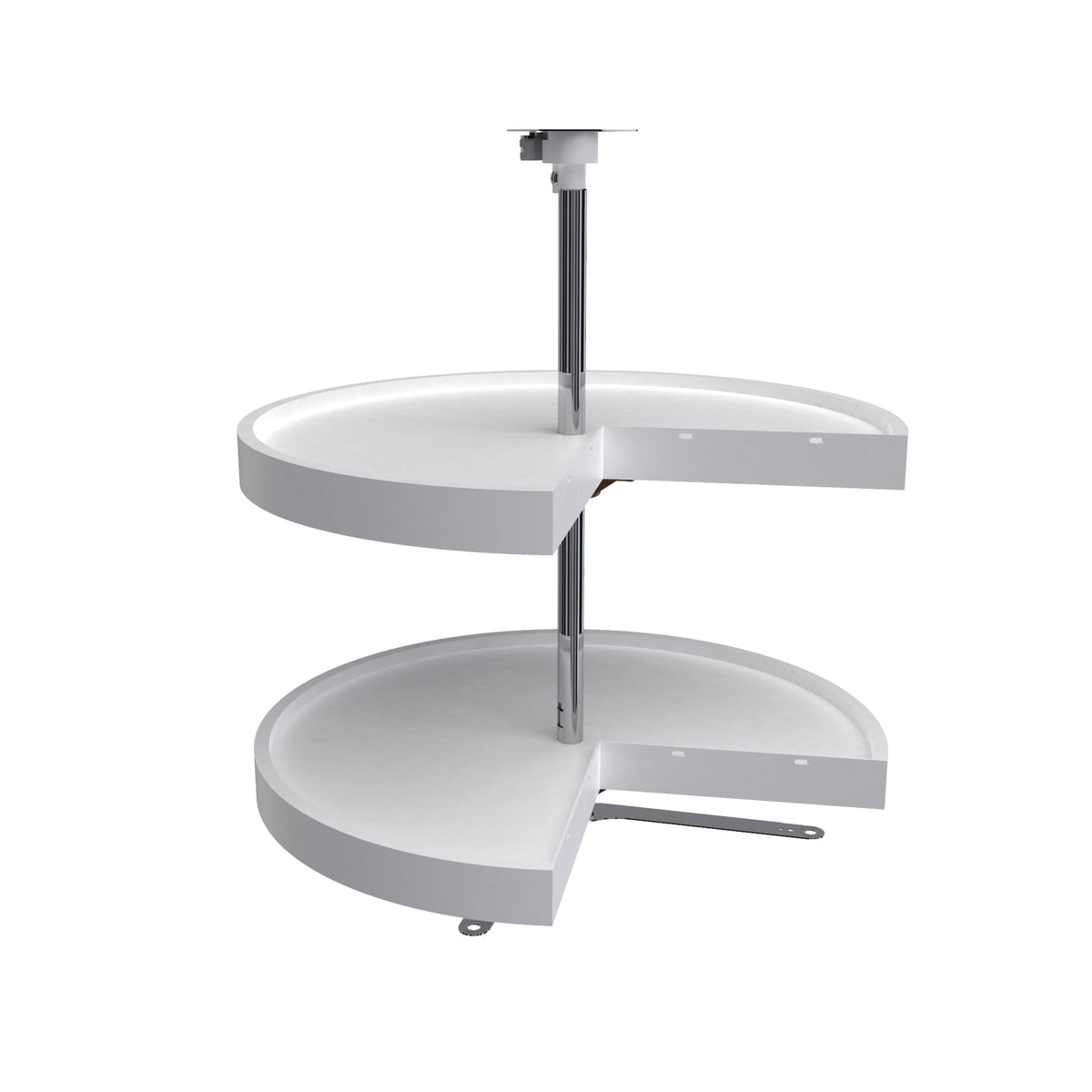 REV-A-SHELF 6942 Series Polymer Pie Cut 2 Shelf Lazy Susan For Corner Base Cabinets