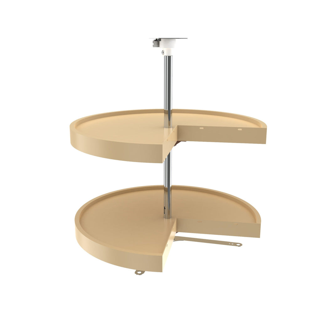REV-A-SHELF 6942 Series Polymer Pie Cut 2 Shelf Lazy Susan For Corner Base Cabinets