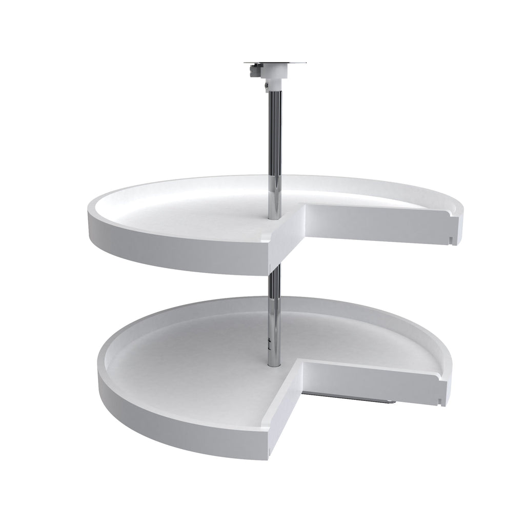 REV-A-SHELF 6942 Series Polymer Pie Cut 2 Shelf Lazy Susan For Corner Base Cabinets