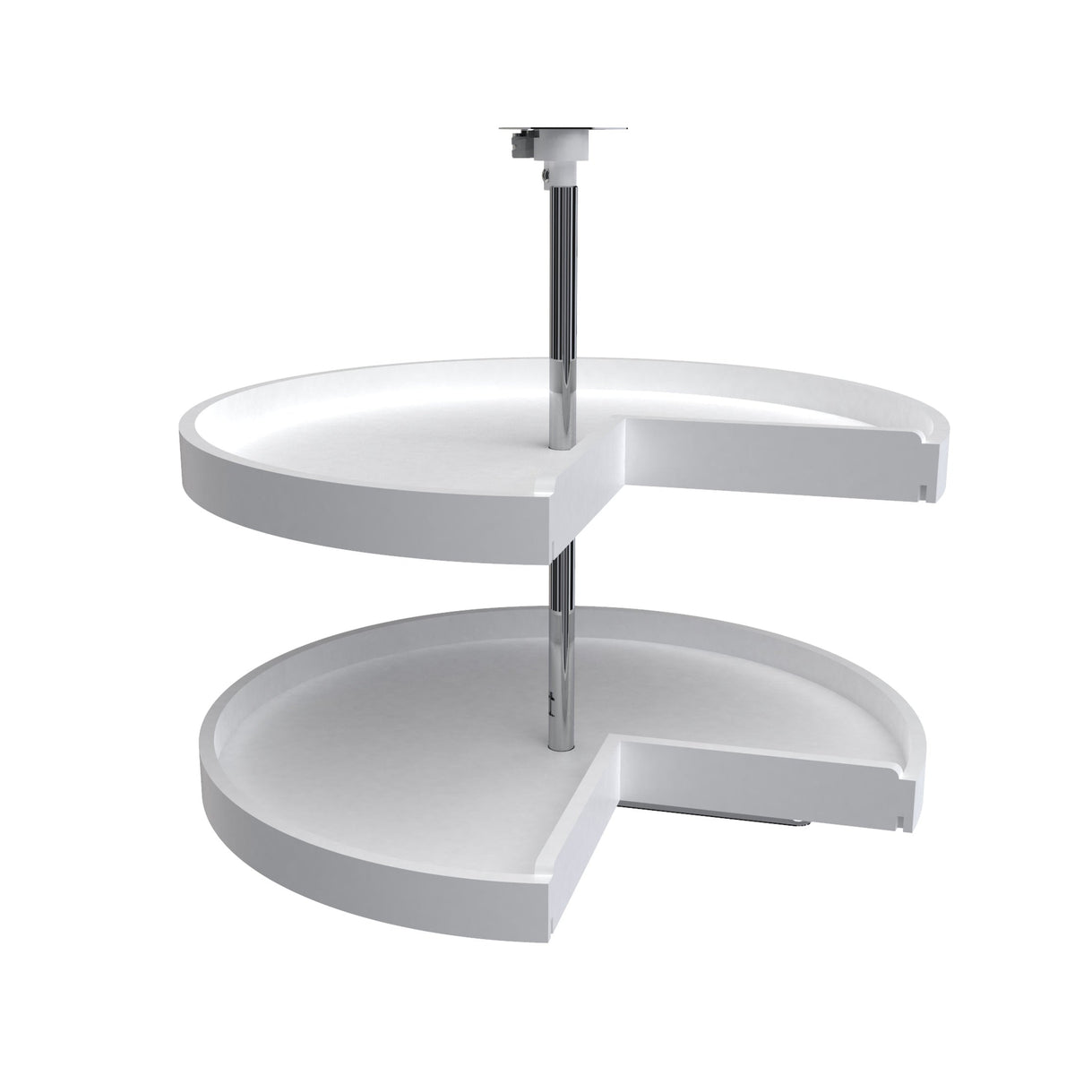 REV-A-SHELF 6942 Series Polymer Pie Cut 2 Shelf Lazy Susan For Corner Base Cabinets
