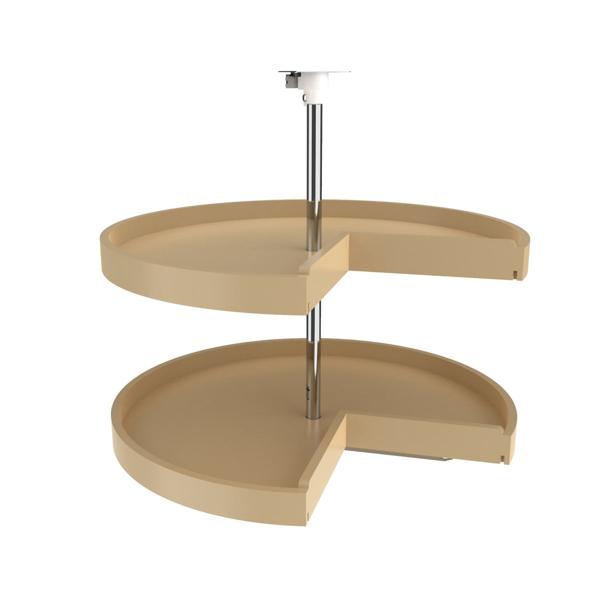 REV-A-SHELF 6942 Series Polymer Pie Cut 2 Shelf Lazy Susan For Corner Base Cabinets