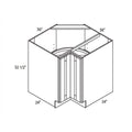Traditional shaker ADA lazy susan corner, 36″ wide, 32.5″ high, 24″ deep, shown in a technical line drawing with dimensions. Part of the Seaport line from the Kitchen & Cabinet Store.