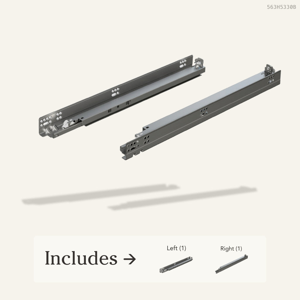 BLUM Tandem Plus BLUMOTION Drawer Slides, 21”