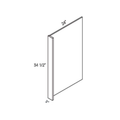 Seaport Light Gray Dishwasher Return Panel - 3w 34½h 24d line drawing dimensions