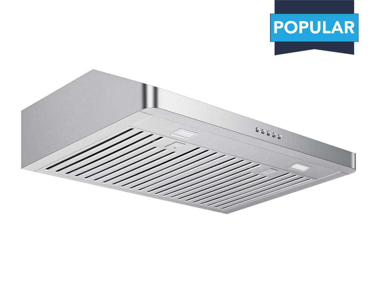 Victory Luna 30 inch stainless under cabinet range hood with push button controls