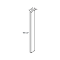 Natural Overlay Tall Filler traditional shaker, 2.5″ wide, 95.5″ high, 0.75″ deep, shown in a technical line drawing with dimensions. Part of the Seaport line from the Kitchen & Cabinet Store.
