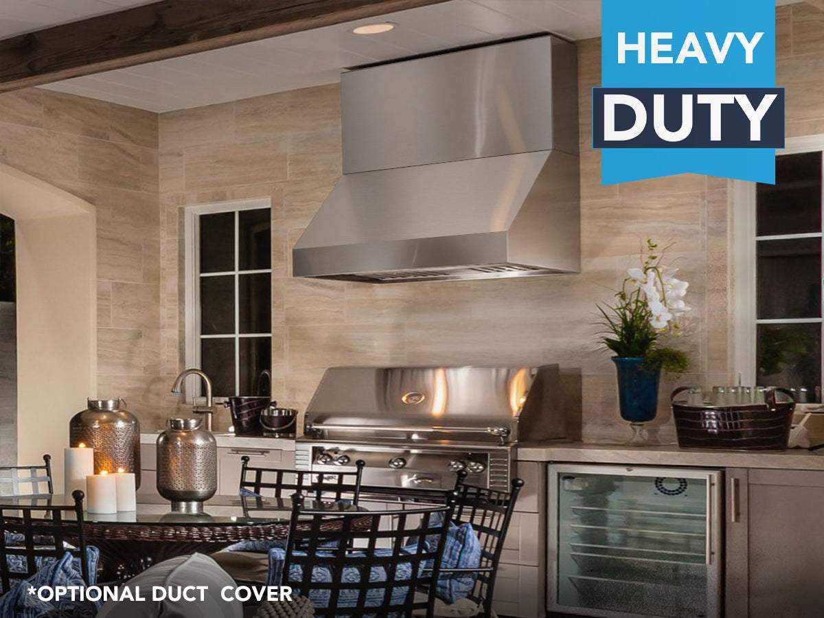 Victory Prestige 48 inch stainless steel BBQ range hood, view 3