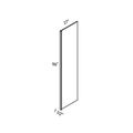 Natural Thick Refrigerator End Panel traditional shaker, 1.5″ wide, 96″ high, 27″ deep, shown in a technical line drawing with dimensions. Part of the Seaport line from the Kitchen & Cabinet Store.