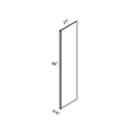 Light Gray Refrigerator End Panel traditional shaker, 0.75″ wide, 96″ high, 27″ deep, shown in a technical line drawing with dimensions. Part of the Seaport line from the Kitchen & Cabinet Store.