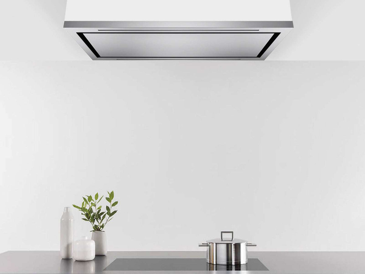 Victory Sunrise stainless steel ceiling mount range hood, view 2