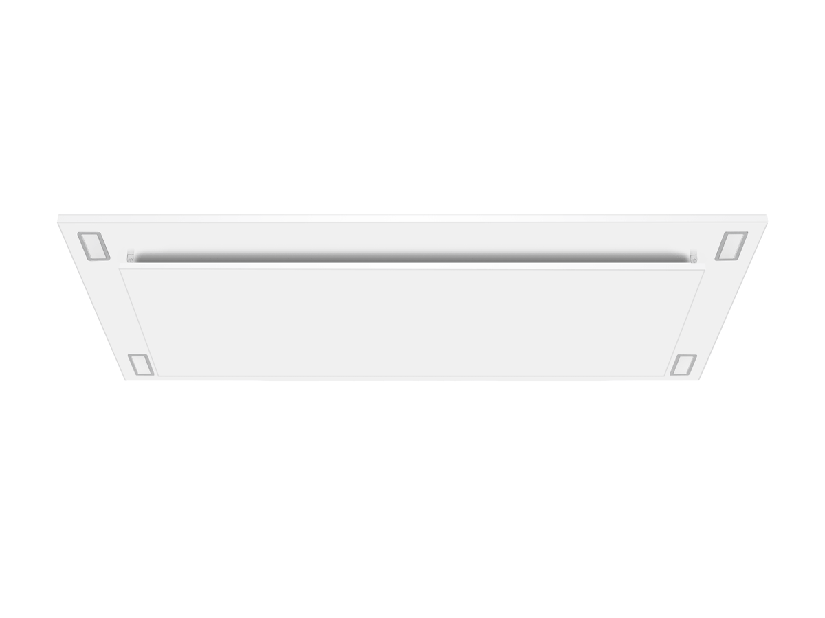 Victory Sunset matte white flush ceiling mount range hood