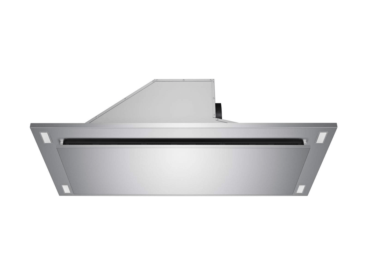 Victory Sunset stainless steel flush ceiling mount range hood, view 3