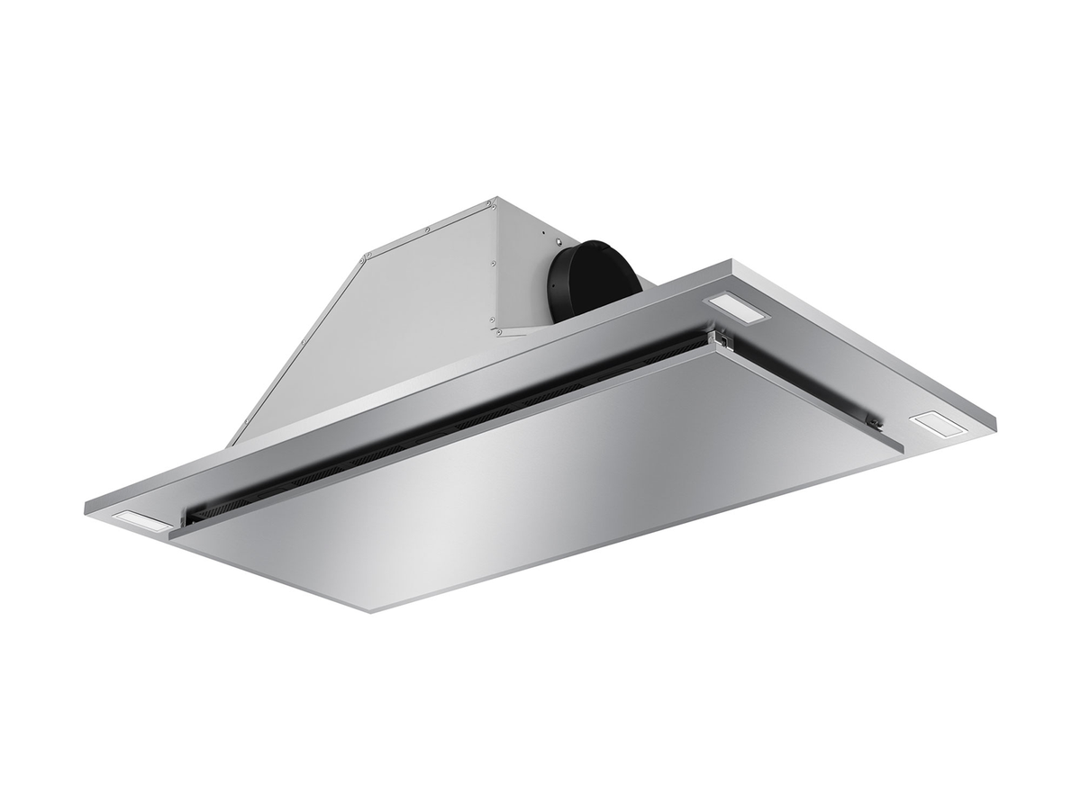 Victory Sunset stainless steel flush ceiling mount range hood, view 4