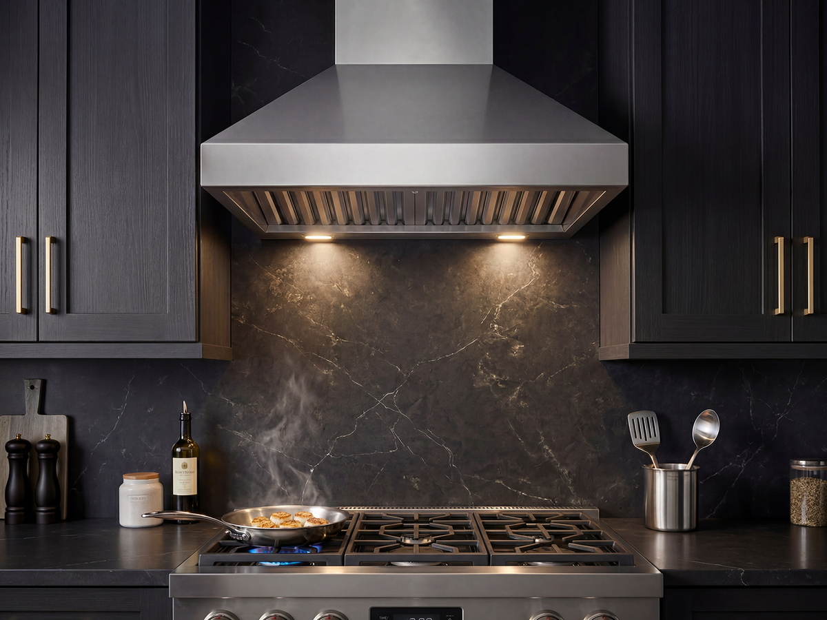 Victory Twister MAX 36 inch stainless steel wall mount range hood with remote blower, view 2