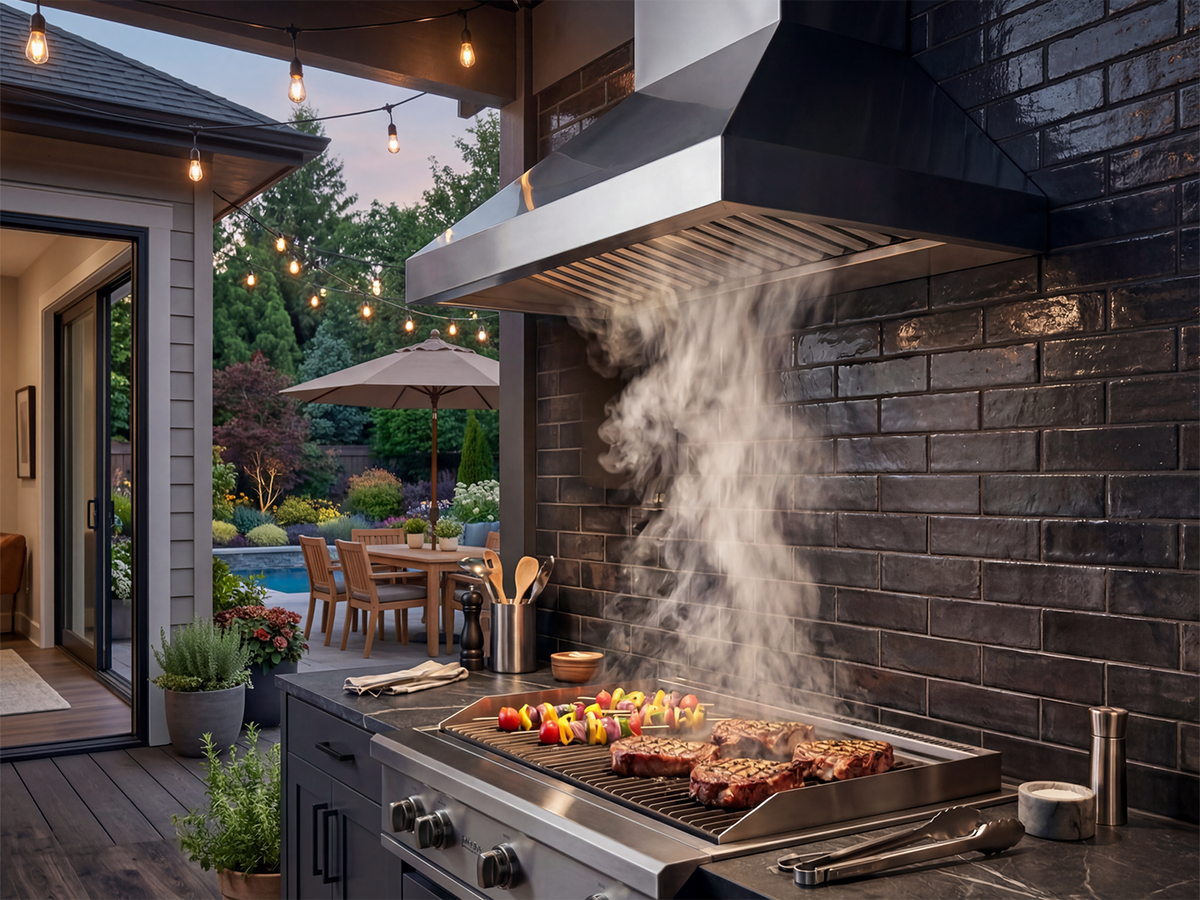 Victory Twister BBQ 48 inch stainless steel outdoor BBQ range hood, view 2