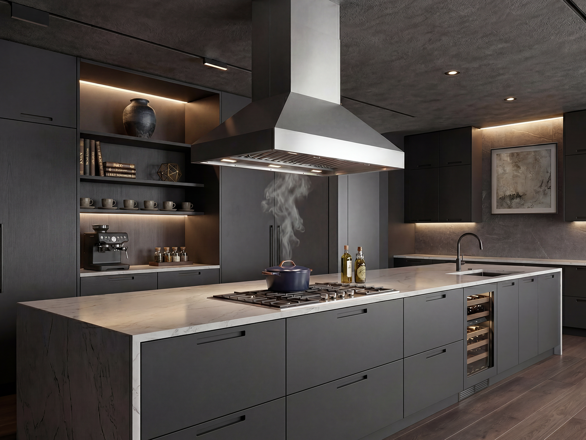 Victory Twister MAX Island 42 inch stainless steel island range hood, view 2