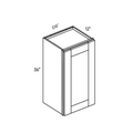 Seaport Light Gray Slim Tall Wall Cabinet - 9w 36h 12d line drawing dimensions