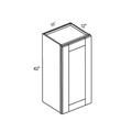 Seaport Natural Extra-Tall Wall Cabinet - 15w 42h 12d line drawing dimensions
