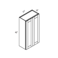 Seaport Natural Extra-Tall Wall Cabinet - 27w 42h 12d line drawing dimensions