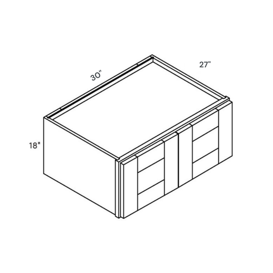 Belmont Wall Cabinets – 18”H & 27"D (2-doors)