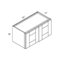 Seaport Natural Mid-Height Wall Cabinet - 30w 18h 12d line drawing dimensions