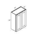 Belmont White Standard Wall Cabinet - 30w 30h 12d line drawing dimensions