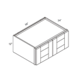 Seaport Light Gray Deep Bridge Cabinet - 36w 12h 24d line drawing dimensions