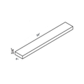 Green Wall Filler contemporary shaker, 6″ wide, 36″ high, 0.75″ deep, shown in a technical line drawing with dimensions. Part of the Belmont line from the Kitchen & Cabinet Store.