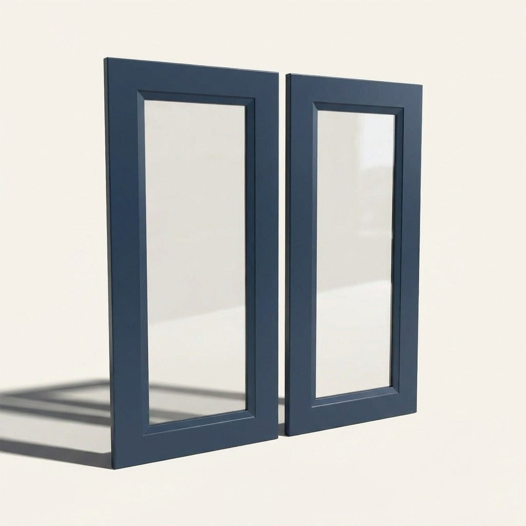 Belmont Blue Glass Cabinet Doors, 2ct - 14¾w 29½h